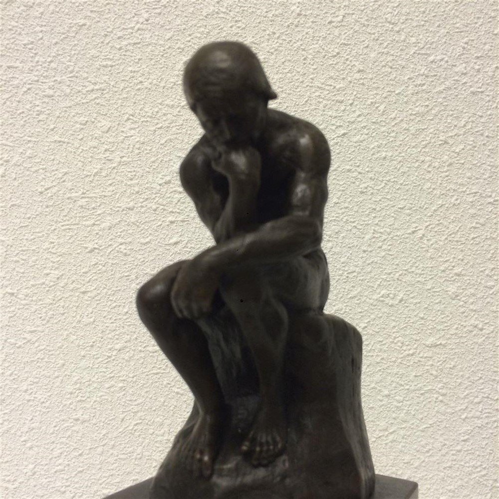 1 Sculptuur Brons, de denker- beeld-kunst-decoratie - nr. 1