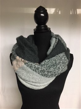 Geruite sjaal licht grijs donker grijs - 0