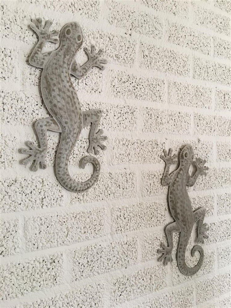 1 set Salamanders-hagedissen-ijze-groen-grijs-decoratie - Afbeelding 5