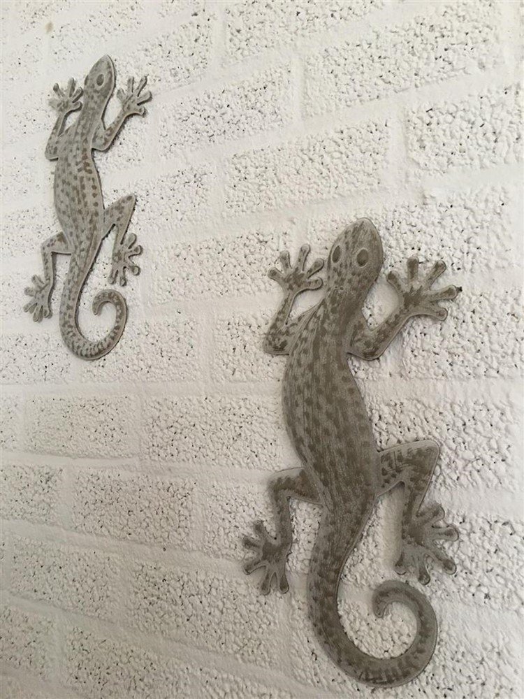 1 set Salamanders-hagedissen-ijze-groen-grijs-decoratie - Afbeelding 6