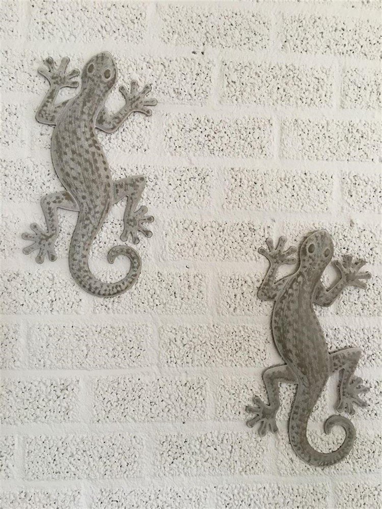 1 set Salamanders-hagedissen-ijze-groen-grijs-decoratie - Afbeelding 7