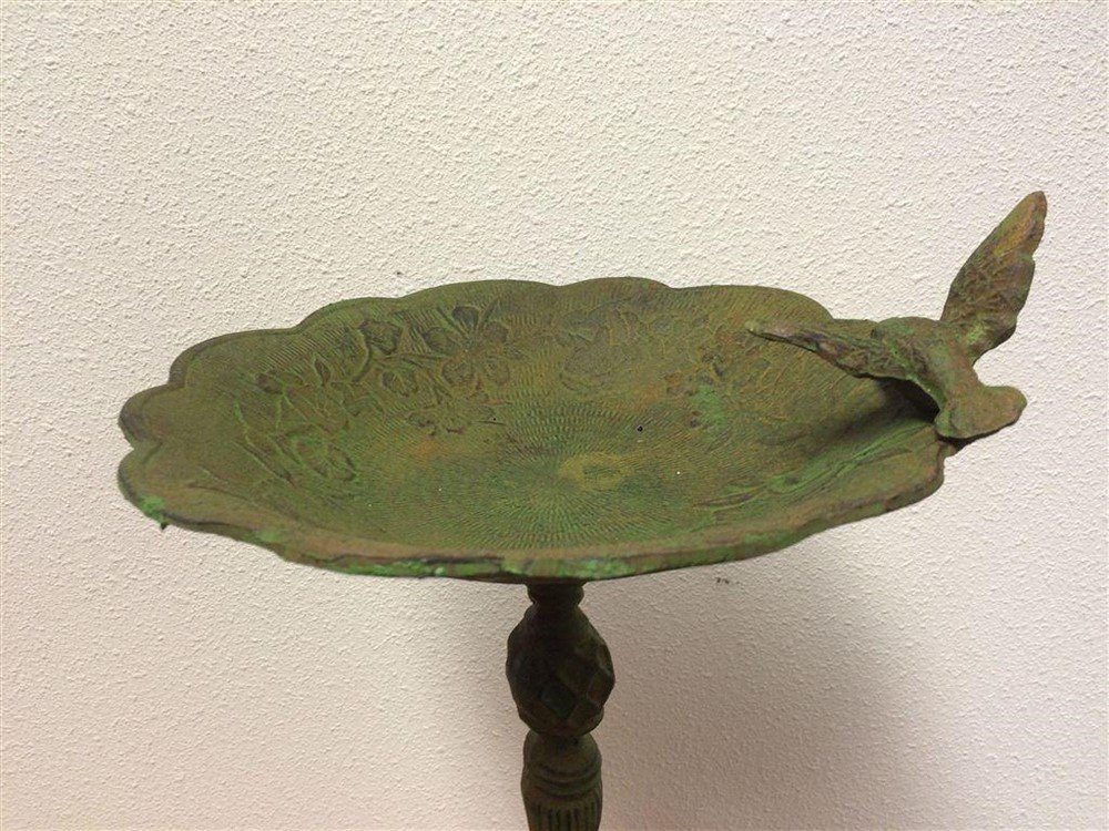 1 vogelbad met Hummingbird XL-vogel-tuinbad-decoratie - Afbeelding 2