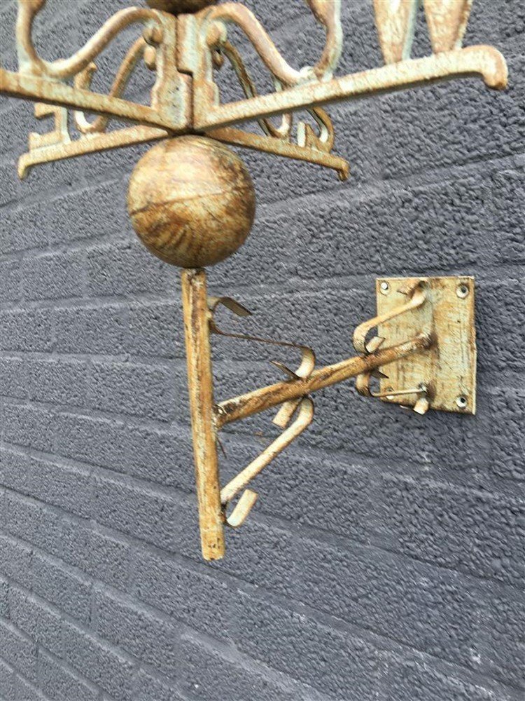 1 Wand windwijzer paard ijzer, green-rust.-windwijzer - Afbeelding 3