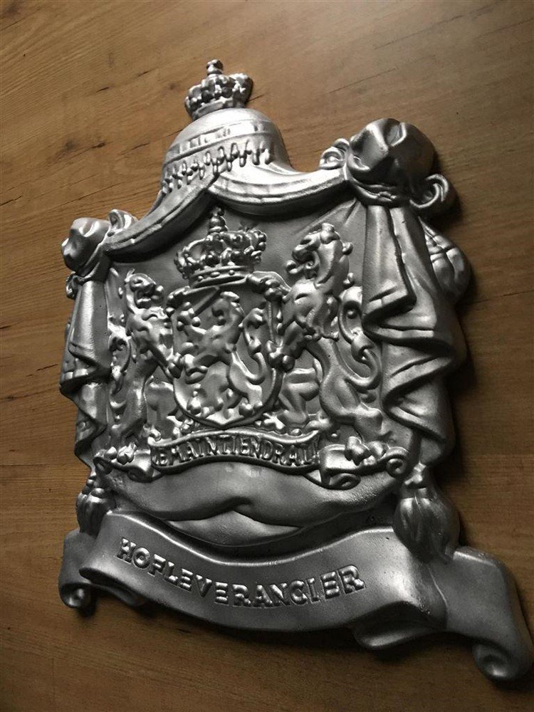 Aluminium wandornament met de spreuk- hofleverancier - Afbeelding 4