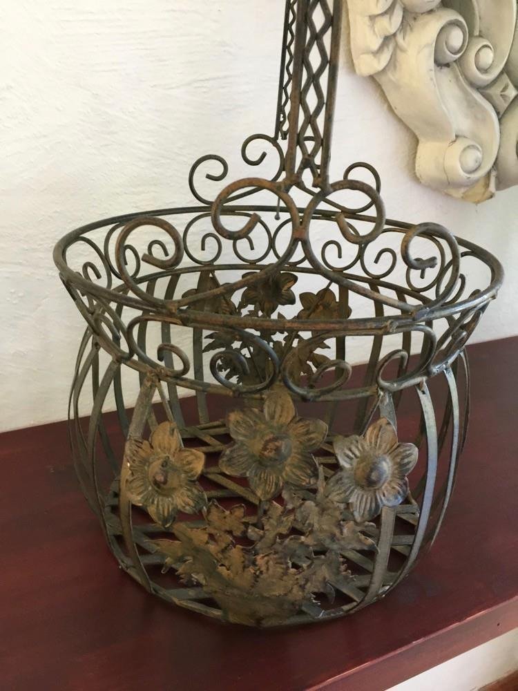 Bloem metalen mand-tuin-decoratie-fruitmand-keuken - Afbeelding 6