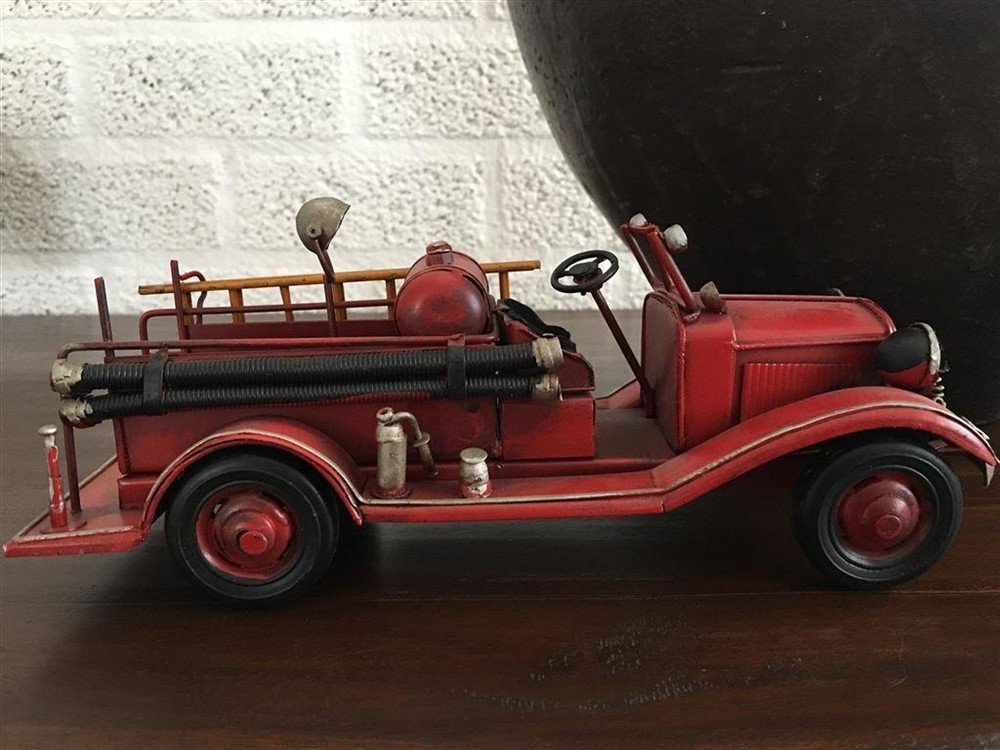 Brandweerauto slang-pomp-wagen- metaal-brandweer - Afbeelding 4