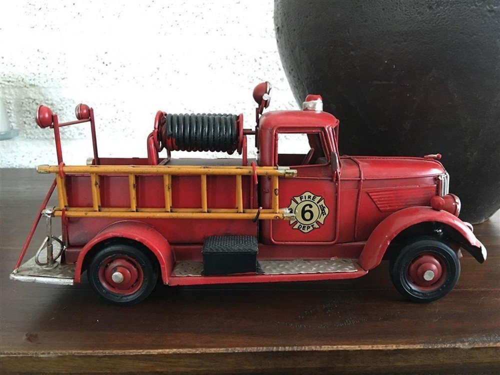 Brandweerauto slangwagen, metaal-auto-brandweer - nr. 1