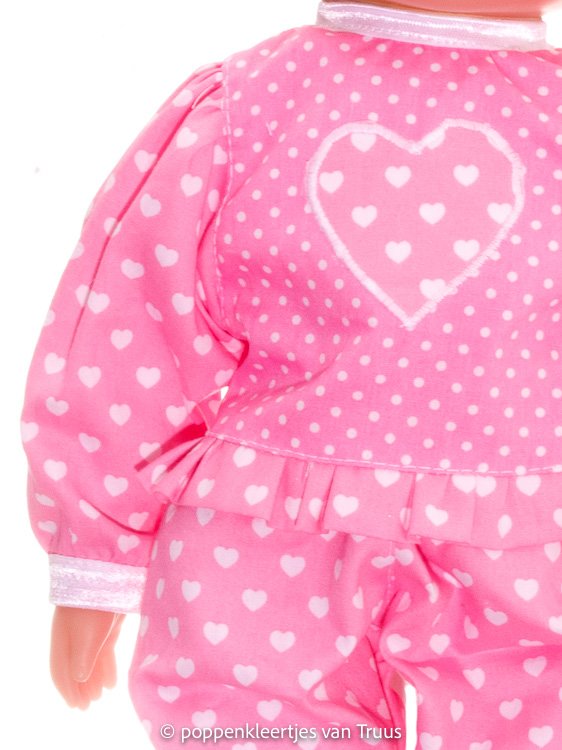 Hema pop 40 cm Roze/wit setje hartjes/stipjes - Afbeelding 2