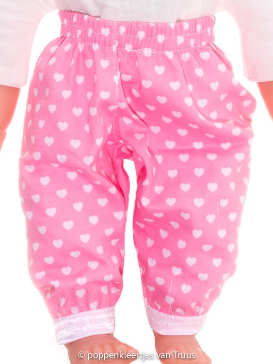 Hema pop 40 cm Roze/wit setje hartjes/stipjes - Afbeelding 4