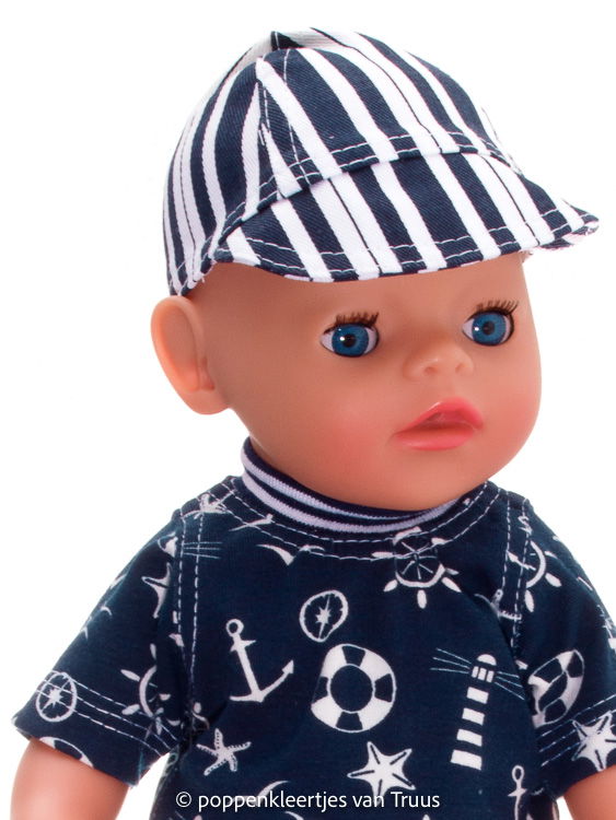 Baby Born Soft 36 cm Jongens setje blauw/wit/streep/maritiem - Afbeelding 2