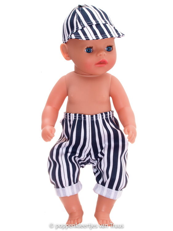 Baby Born Soft 36 cm Jongens setje blauw/wit/streep/maritiem - Afbeelding 3