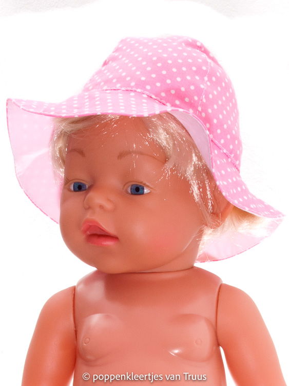 Baby Born 43 cm Zomer setje roze/wit/hartjes/streep/stipjes - Afbeelding 4