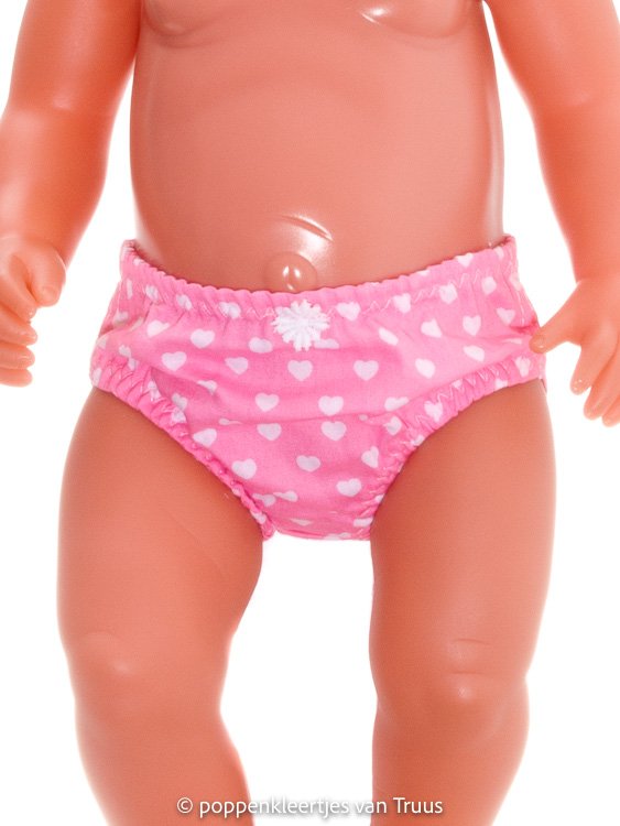 Baby Born 43 cm Zomer setje roze/wit/hartjes/streep/stipjes - Afbeelding 5