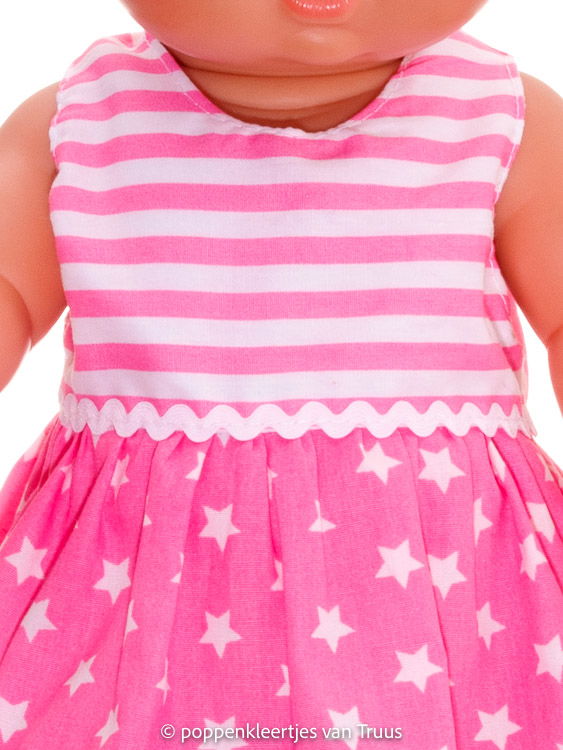 Paola Reina 34 cm Zomer setje roze/wit/streep/ster - Afbeelding 2