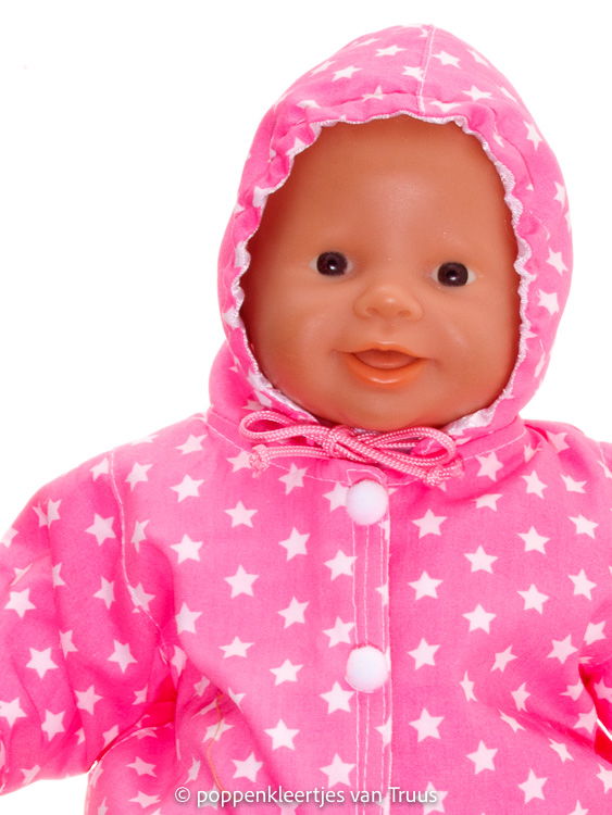 Chou Chou 36 cm Jasje roze/wit/sterretjes - Afbeelding 2