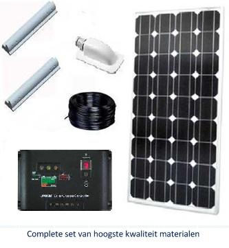 Denson 100 Watt zonnepanelset voor camper/caravan of boot - nr. 1