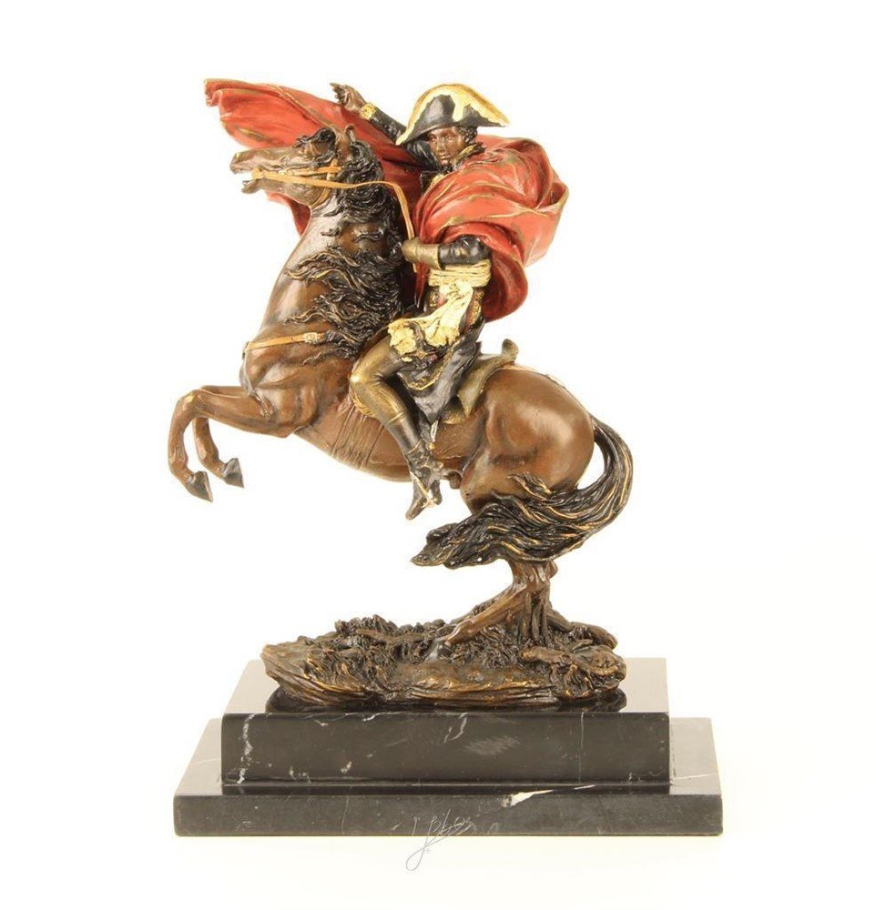 Een bronzen-gekleurd-beeld-Napoleon-paard-deco-brons - nr. 1