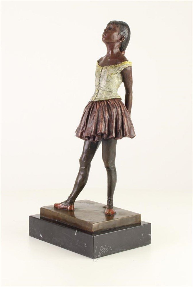 Een bronzen sculptuur van een danseresje-brons-beeld - Afbeelding 4