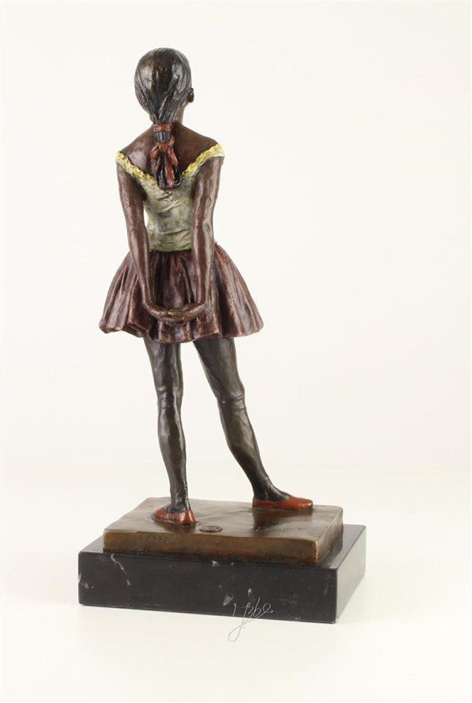 Een bronzen sculptuur van een danseresje-brons-beeld - Afbeelding 8