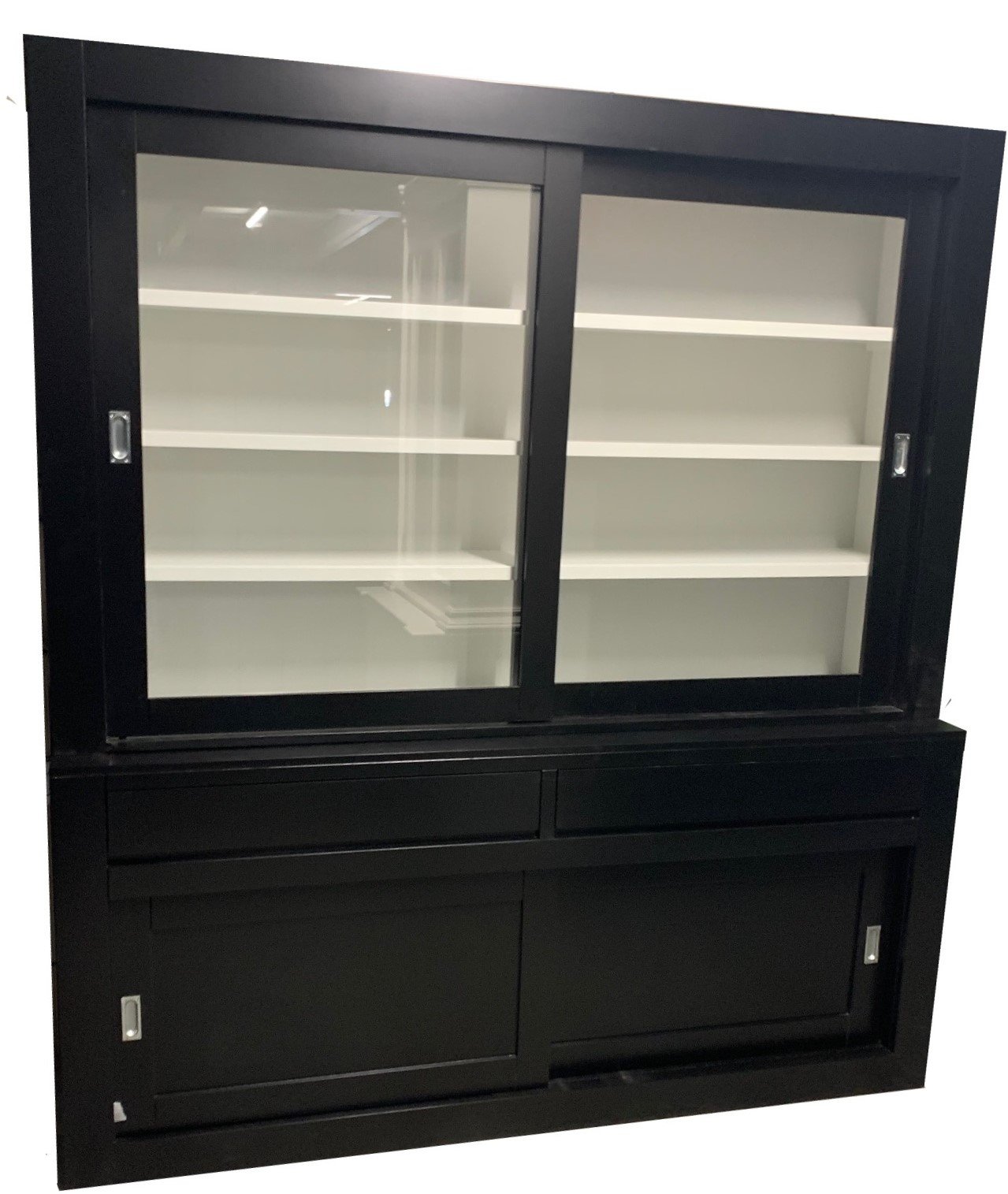 Buffetkast Design zwart - wit 180 x 50/40 x 220cm - nr. 1
