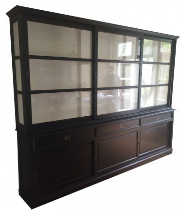 Buffetkast Sneek zwart - wit 300 x 50/40 x 220cm - nr. 1