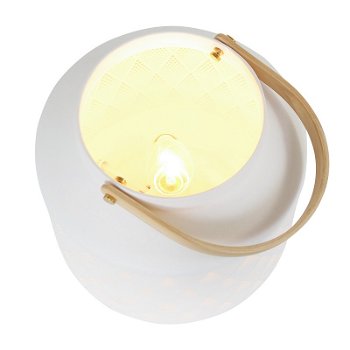 Prachtige Witte Tafellamp Diamond – in Porselein - 1