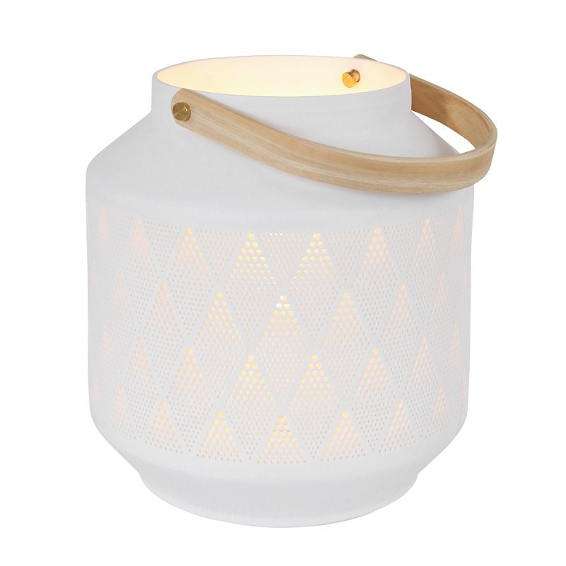 Prachtige Witte Tafellamp Diamond – in Porselein - Afbeelding 4