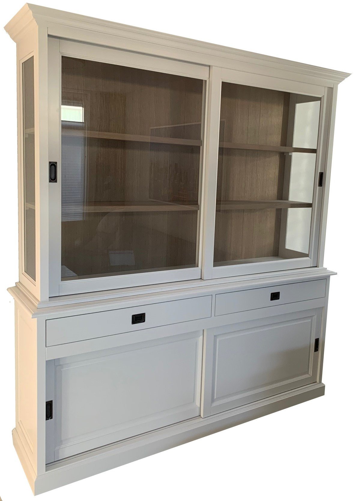 Buffetkast wit Deventer 200 x 50/40 x 220cm eiken interieur - nr. 1