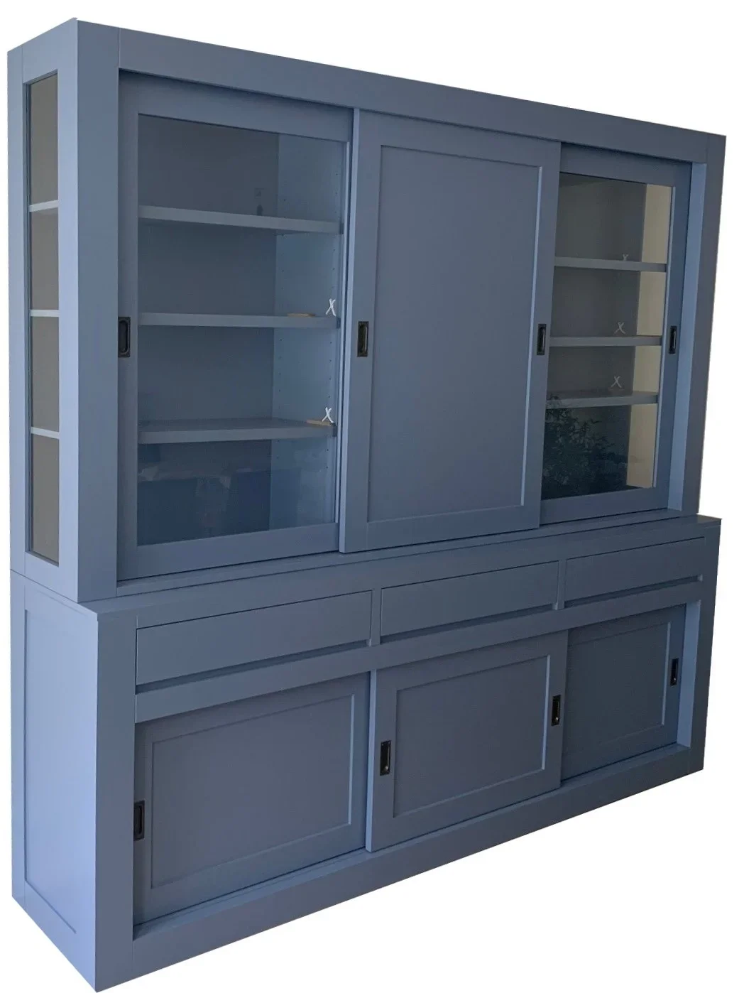 Buffetkast blauw - blauw Assen 240 x 50/40 x 220cm - nr. 1