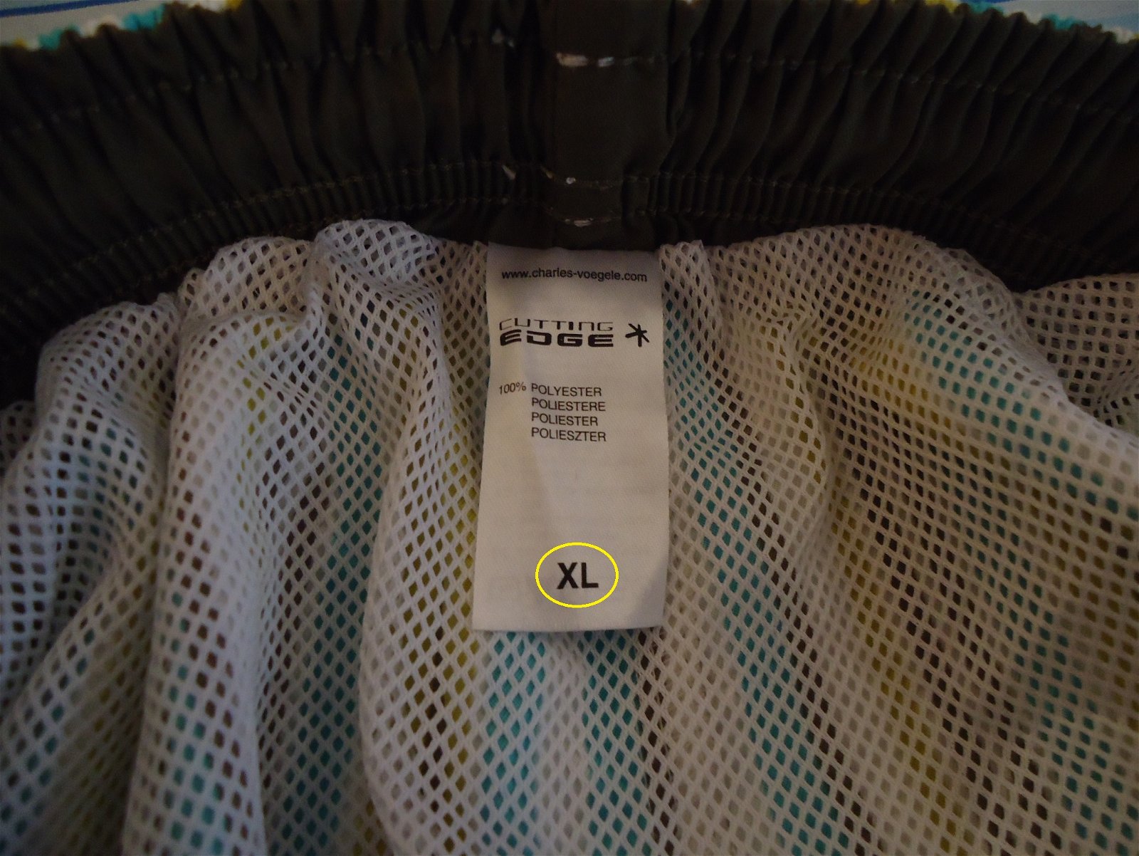 Te koop gestreepte korte broek met binnenbroek (maat: XL). - Afbeelding 2