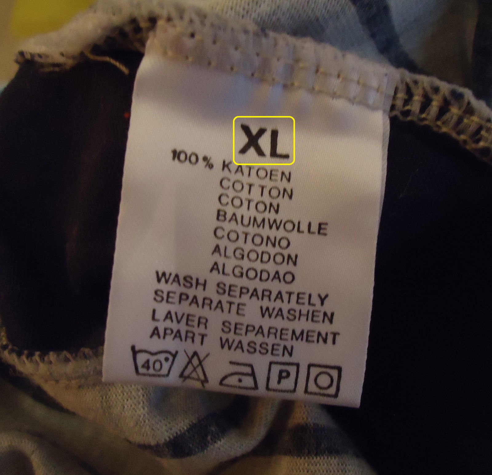 Te koop gestreepte korte broek van 100% katoen (maat: XL). - Afbeelding 4