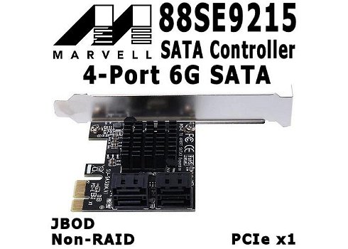 Marvell 88SE9125 2-Port 6G SATA PCI-e Controller | HDD/SSD - 3