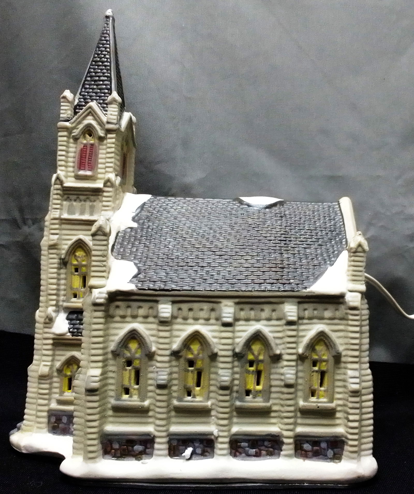 Noorse Kerk met verl.,aardewerk,NIEUW,14.5 b/20 cm l/27 cm h - Afbeelding 5