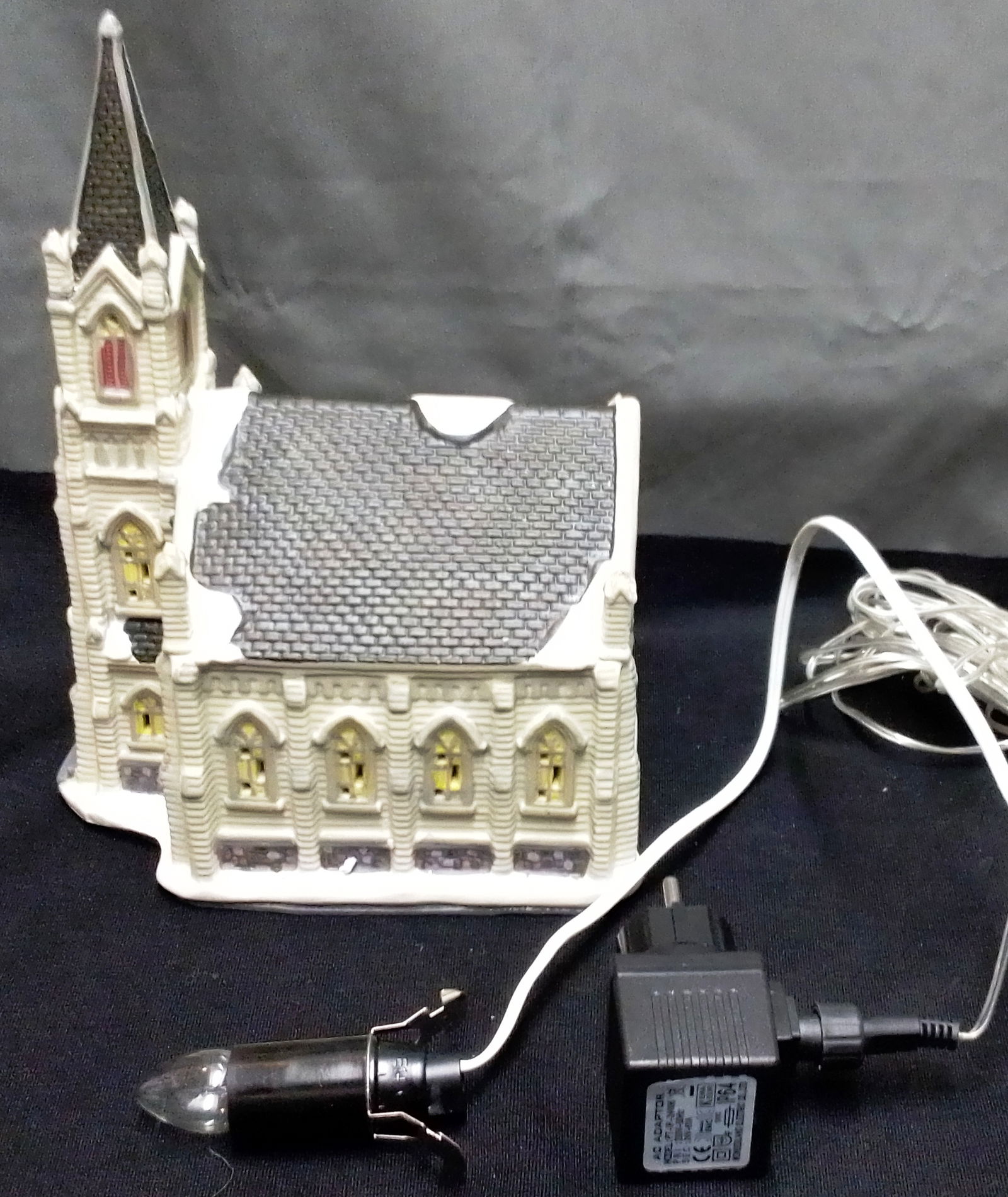 Noorse Kerk met verl.,aardewerk,NIEUW,14.5 b/20 cm l/27 cm h - Afbeelding 7