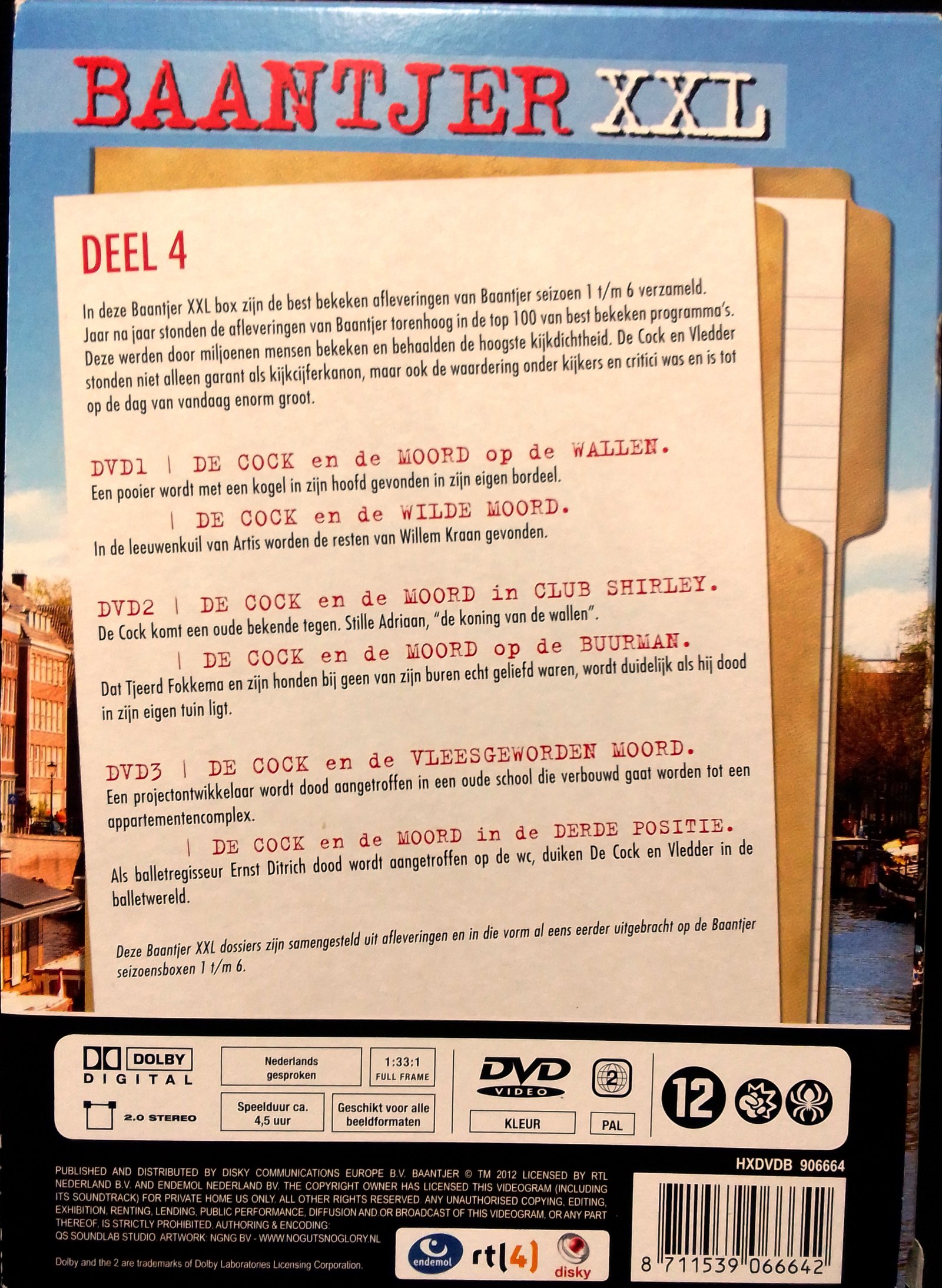 3 DVD's, 6 afl. Baantjer XXL,NIEUWST,ned.talig, 4,5 uur - Afbeelding 3
