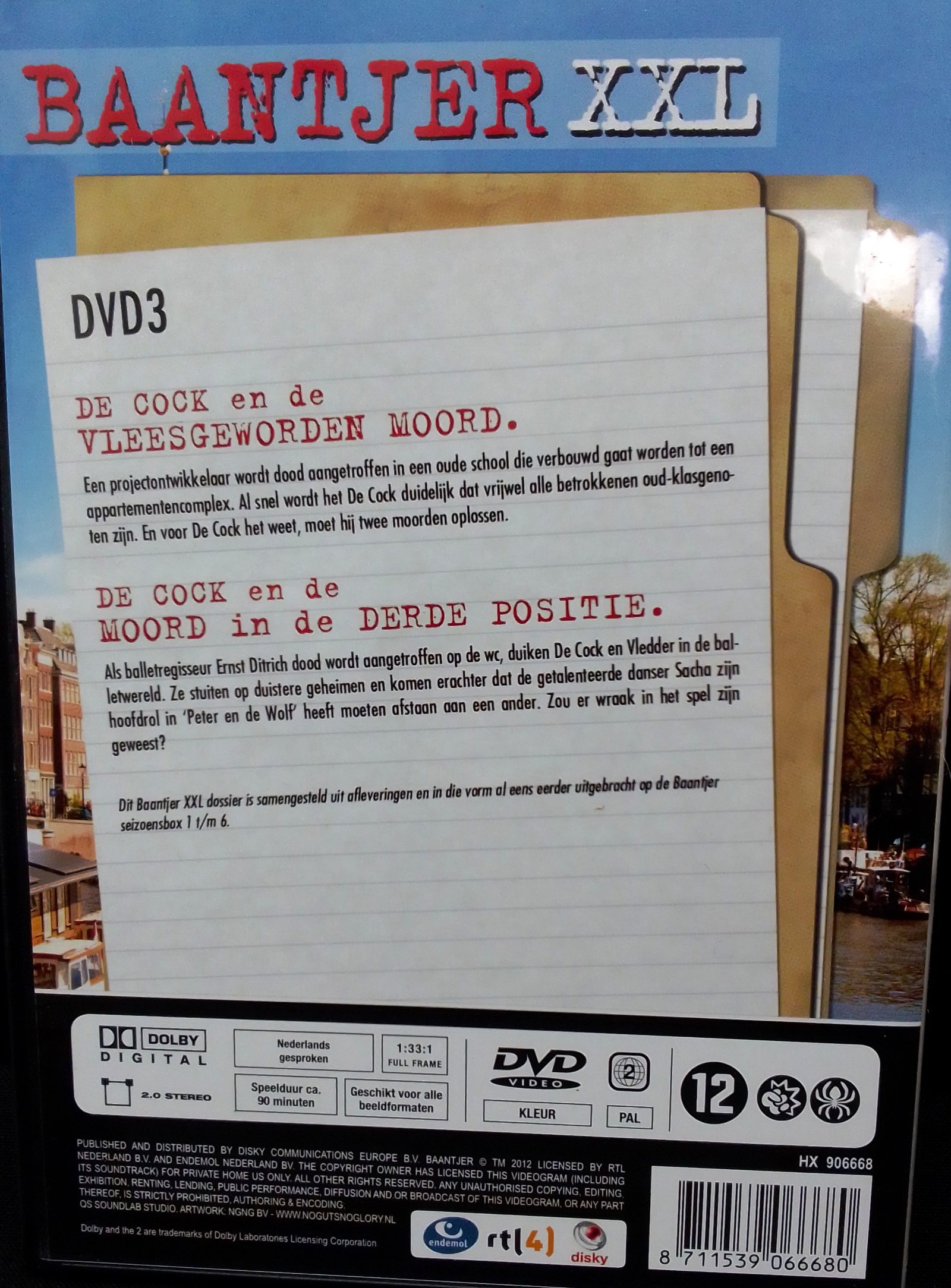 3 DVD's, 6 afl. Baantjer XXL,NIEUWST,ned.talig, 4,5 uur - Afbeelding 6