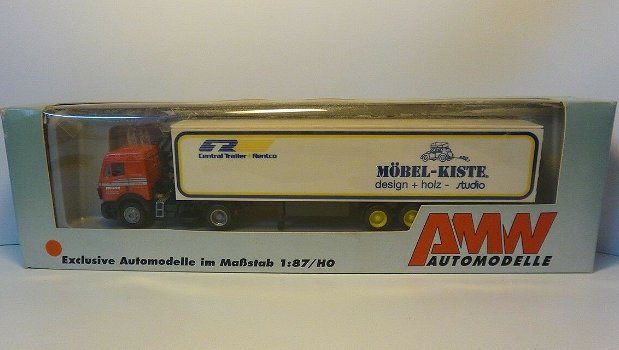 1:87 AMW Mercedes 2235 truck & trailer 'Möbel-Kiste' - 0