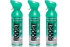 BOOST Menthol 3 x 9 liter Zuurstof in compacte lichte fles - Zuurstofshop.com