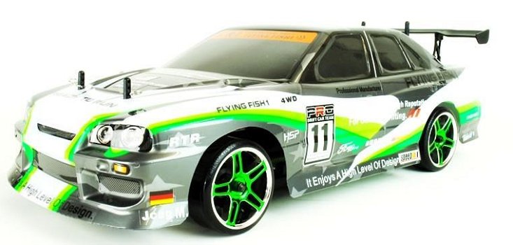 RC auto HSP Flying Fish Nissan Skyline groen 2.4 GHZ RTR - 0