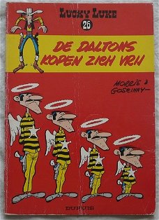Strip Boek, LUCKY LUKE, De Daltons Kopen Zich Vrij, Nummer 26, Dupuis, 1978. 