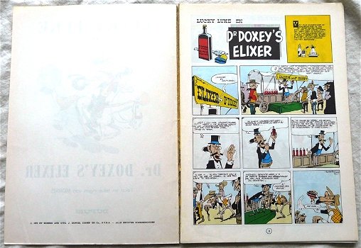 Strip Boek, LUCKY LUKE, Dr. Doxey's Elixer, Nummer 7, Dupuis, 1972. - 1