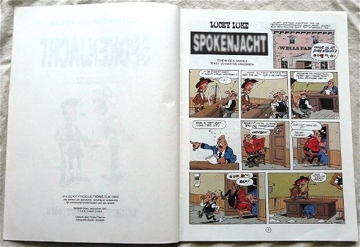 Strip Boek, LUCKY LUKE, Spokenjacht, Nummer 31, Lucky Productions, 1992. - 1