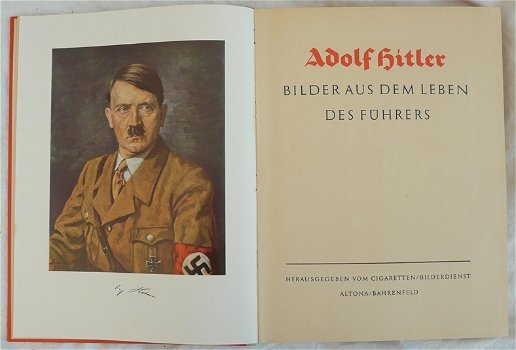 Plaatjes Verzamel Album / Cigarettenbilder Album, Adolf Hitler, Nr.15, met omslagvel, 1936.(Nr.8) - 2