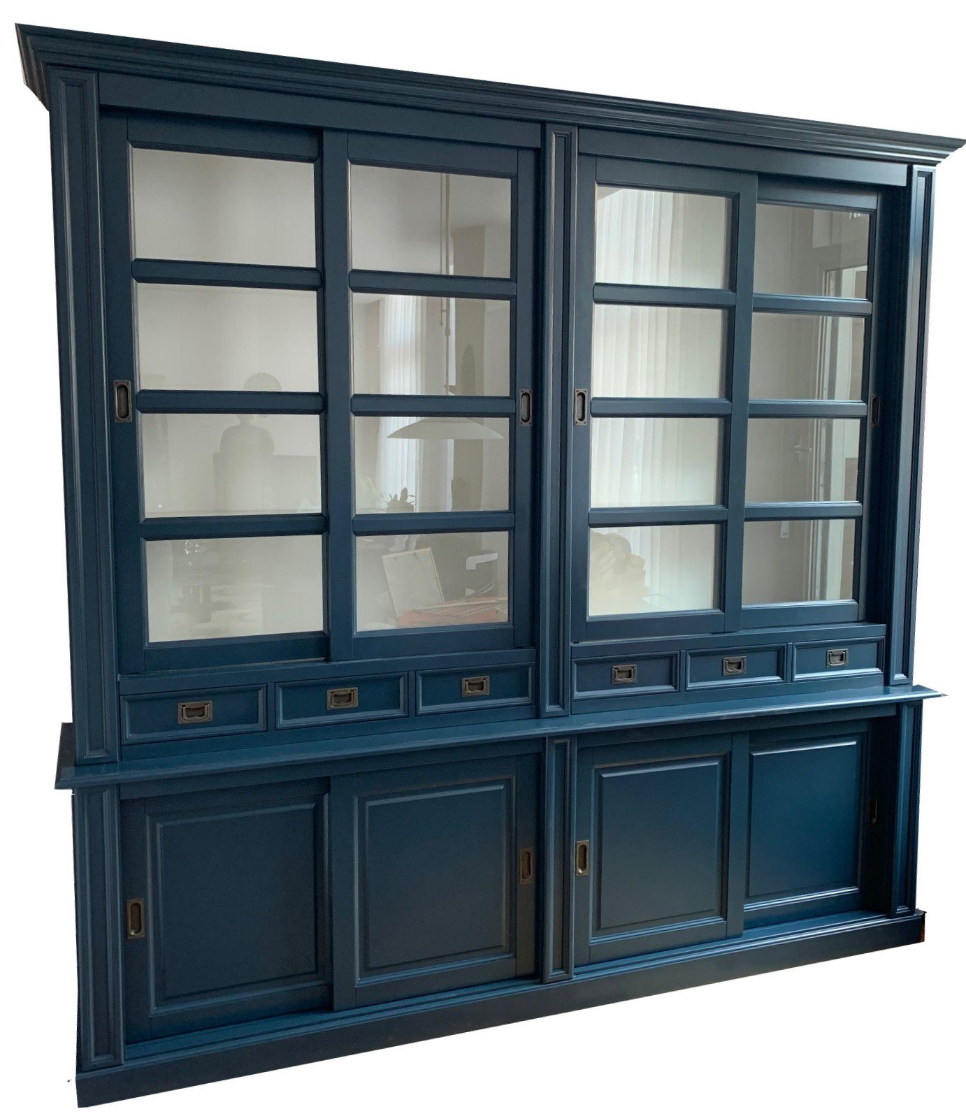 Buffetkast grijsblauw - wit Utrecht 260 x 50/40 x 240cm - nr. 1