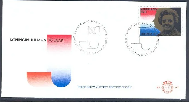 3007 - Nederland fdc nvphnr. 173 onbeschreven - 0