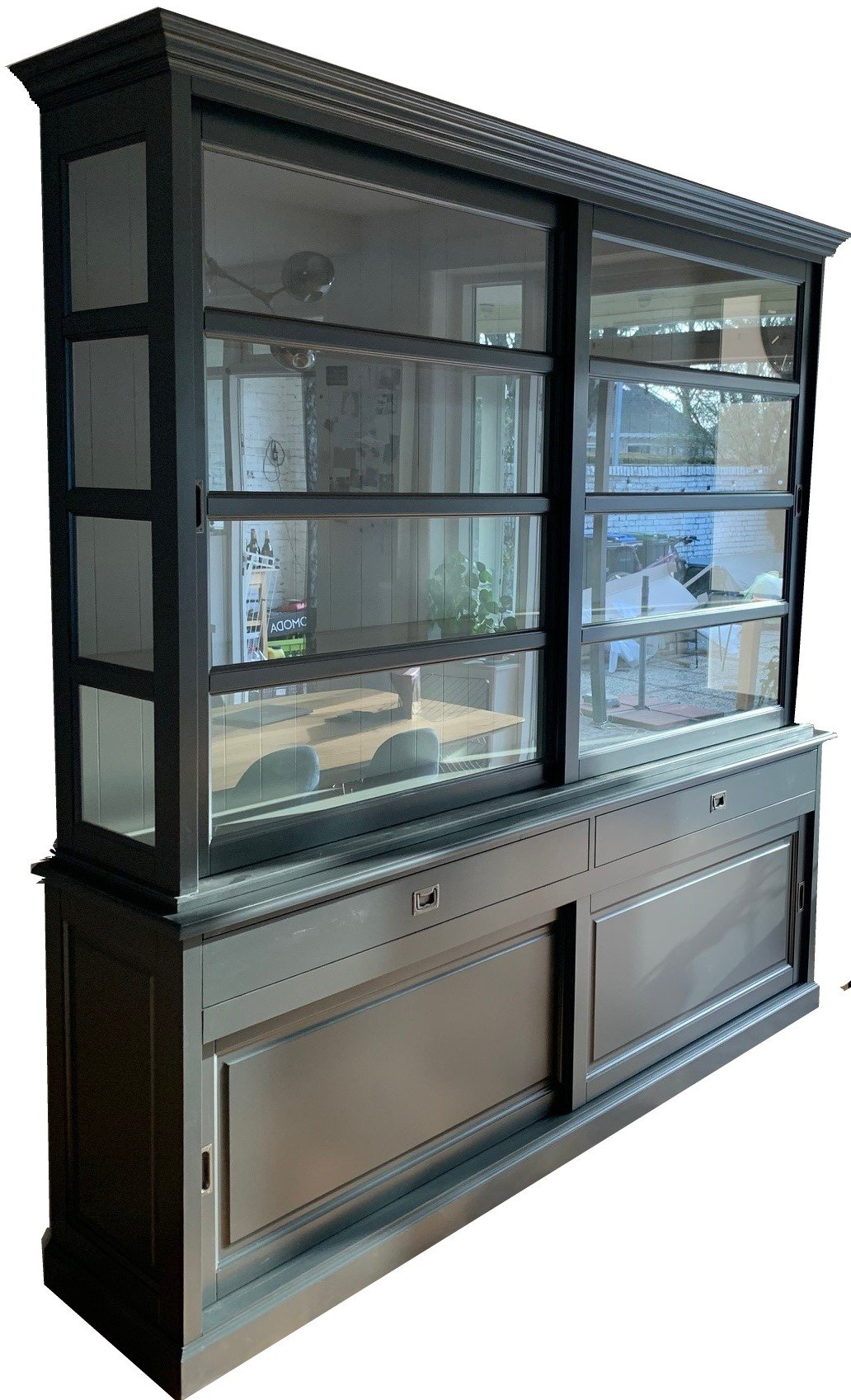 Buffetkast antraciet - grijs Nijkerk 240 x 50/40 x 240cm - nr. 1