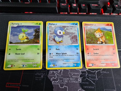 Turtwig 103/130 ,Piplup 93/130,Chimchar 76/130 Alternate Holo Promo'S - 0