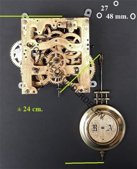 = Tafelklok uurwerk = Junghans A 05 =44345 - 1