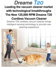 Dreame T20 Cordless Handheld Lightweight Vacuum Cleane