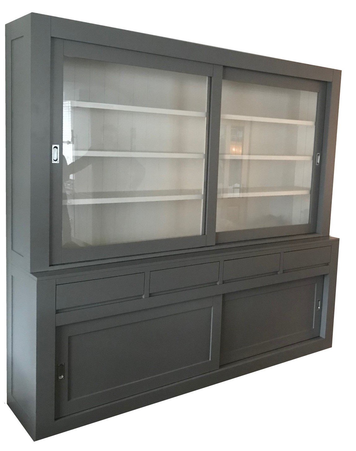 Buffetkast design soft close grijs - wit 260 x 50/40 x 220 - nr. 1
